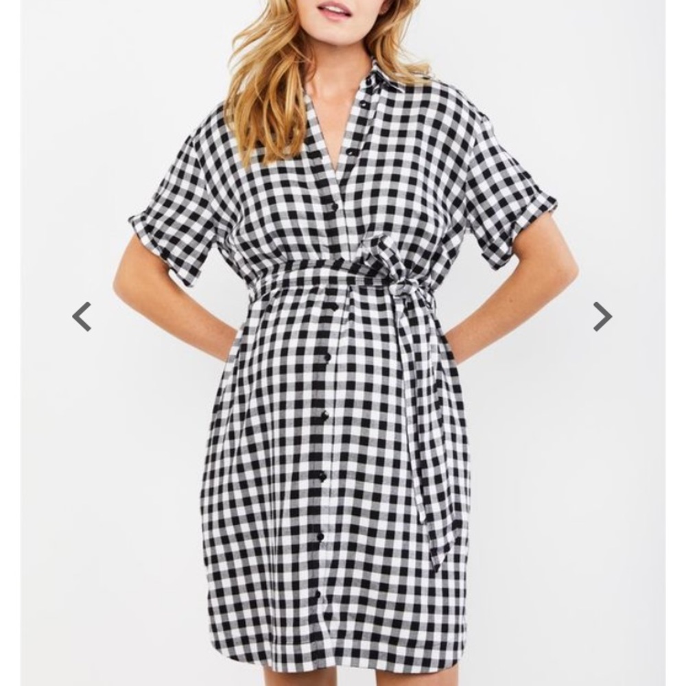 Gingham Maternity Dress
